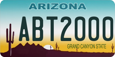 AZ license plate ABT2000