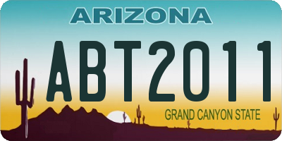 AZ license plate ABT2011