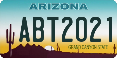 AZ license plate ABT2021
