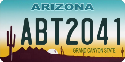 AZ license plate ABT2041