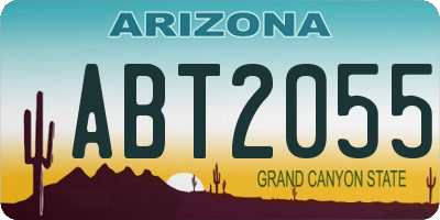 AZ license plate ABT2055