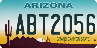 AZ license plate ABT2056