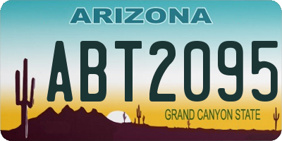 AZ license plate ABT2095