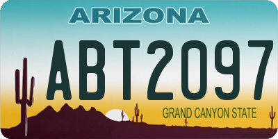 AZ license plate ABT2097