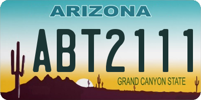 AZ license plate ABT2111