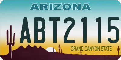 AZ license plate ABT2115