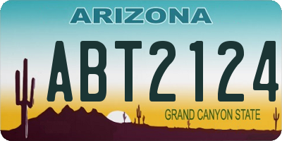 AZ license plate ABT2124