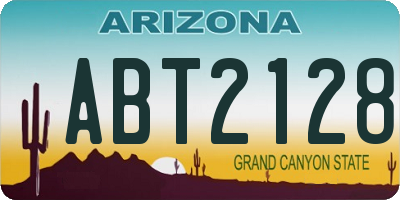 AZ license plate ABT2128