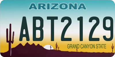 AZ license plate ABT2129