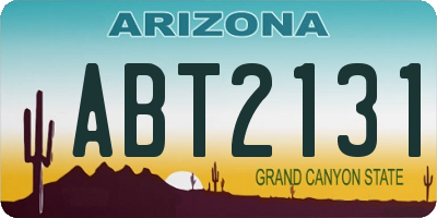 AZ license plate ABT2131