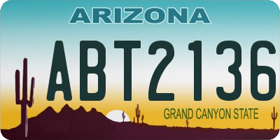 AZ license plate ABT2136