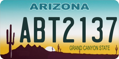 AZ license plate ABT2137
