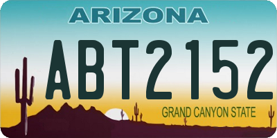 AZ license plate ABT2152