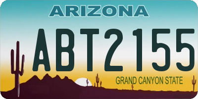 AZ license plate ABT2155