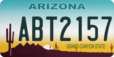 AZ license plate ABT2157