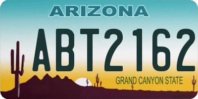 AZ license plate ABT2162
