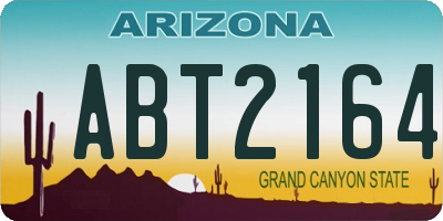 AZ license plate ABT2164