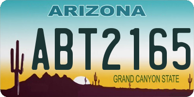 AZ license plate ABT2165