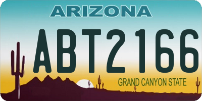 AZ license plate ABT2166