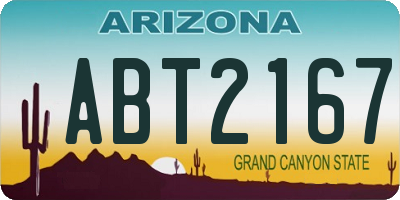 AZ license plate ABT2167