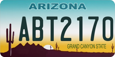 AZ license plate ABT2170
