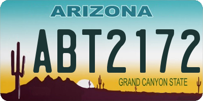 AZ license plate ABT2172