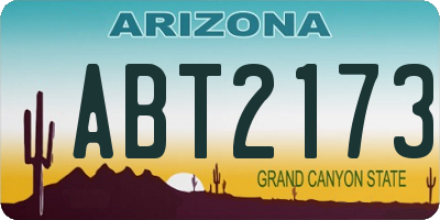 AZ license plate ABT2173