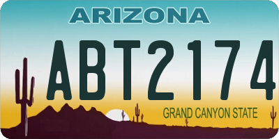AZ license plate ABT2174