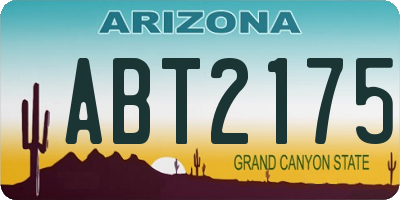 AZ license plate ABT2175