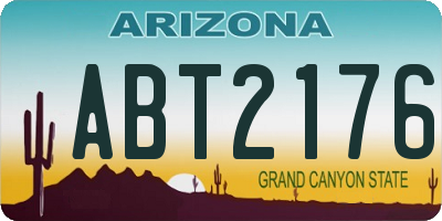 AZ license plate ABT2176
