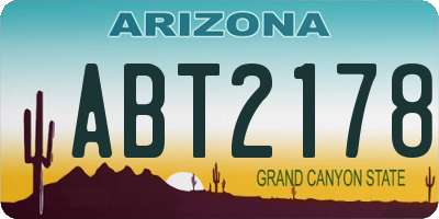 AZ license plate ABT2178