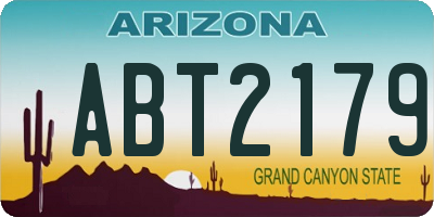 AZ license plate ABT2179
