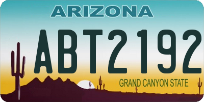 AZ license plate ABT2192
