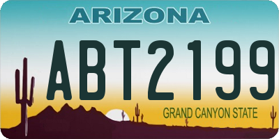 AZ license plate ABT2199