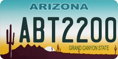 AZ license plate ABT2200