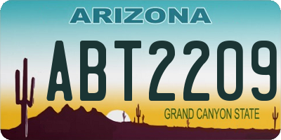 AZ license plate ABT2209