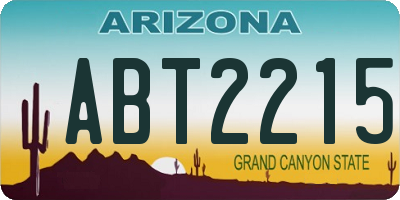AZ license plate ABT2215