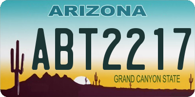 AZ license plate ABT2217