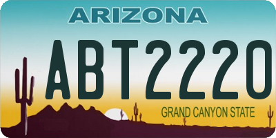 AZ license plate ABT2220