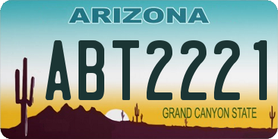 AZ license plate ABT2221