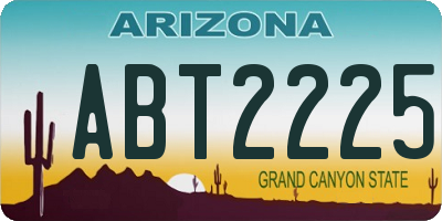AZ license plate ABT2225