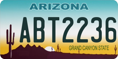 AZ license plate ABT2236