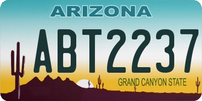 AZ license plate ABT2237