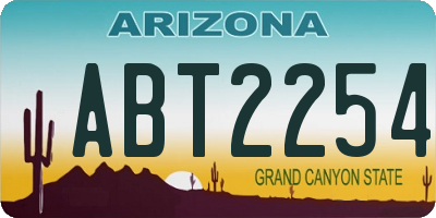 AZ license plate ABT2254