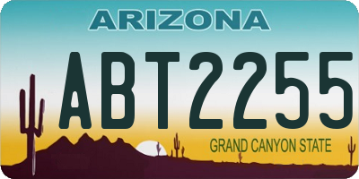 AZ license plate ABT2255