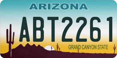 AZ license plate ABT2261
