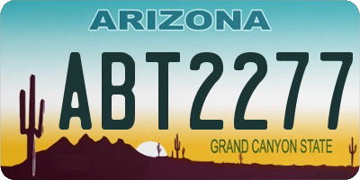 AZ license plate ABT2277