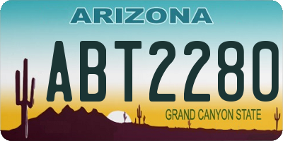AZ license plate ABT2280