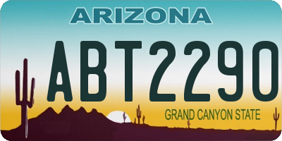 AZ license plate ABT2290