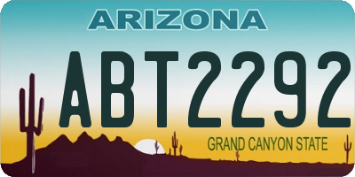 AZ license plate ABT2292